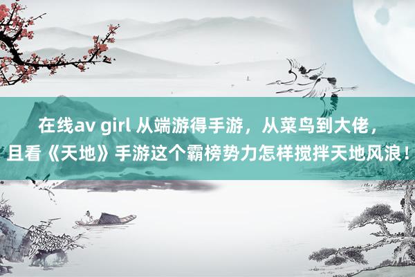 在线av girl 从端游得手游，从菜鸟到大佬，且看《天地》手游这个霸榜势力怎样搅拌天地风浪！