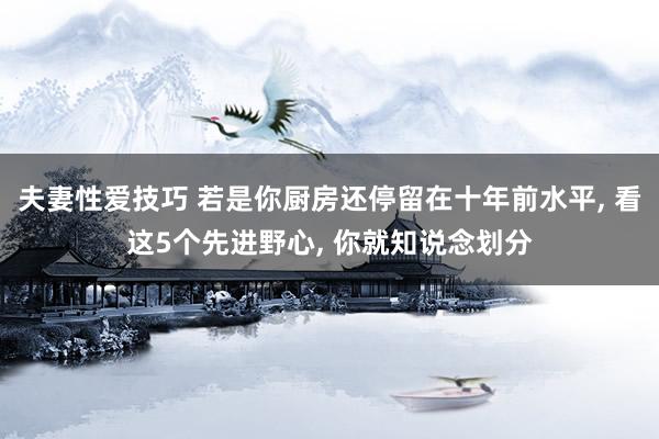 夫妻性爱技巧 若是你厨房还停留在十年前水平， 看这5个先进野心， 你就知说念划分