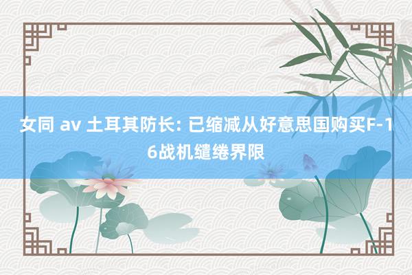 女同 av 土耳其防长: 已缩减从好意思国购买F-16战机缱绻界限