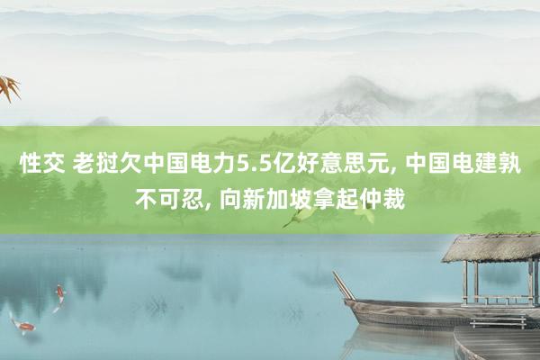 性交 老挝欠中国电力5.5亿好意思元， 中国电建孰不可忍， 向新加坡拿起仲裁