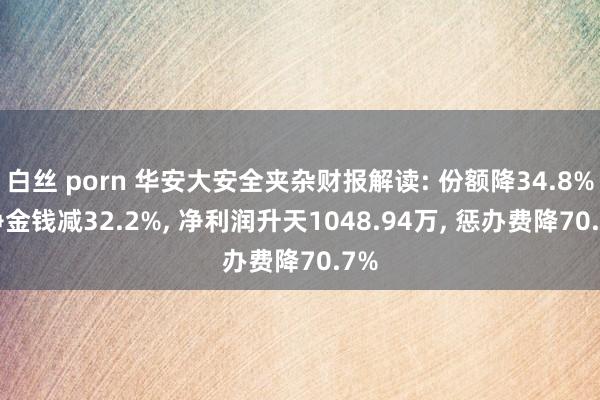 白丝 porn 华安大安全夹杂财报解读: 份额降34.8%， 净金钱减32.2%， 净利润升天1048.94万， 惩办费降70.7%